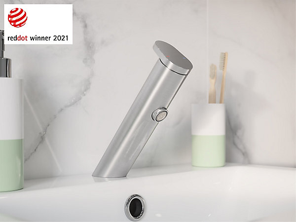 Mitigeur de lavabo inox brossé GoodHome Nyasa