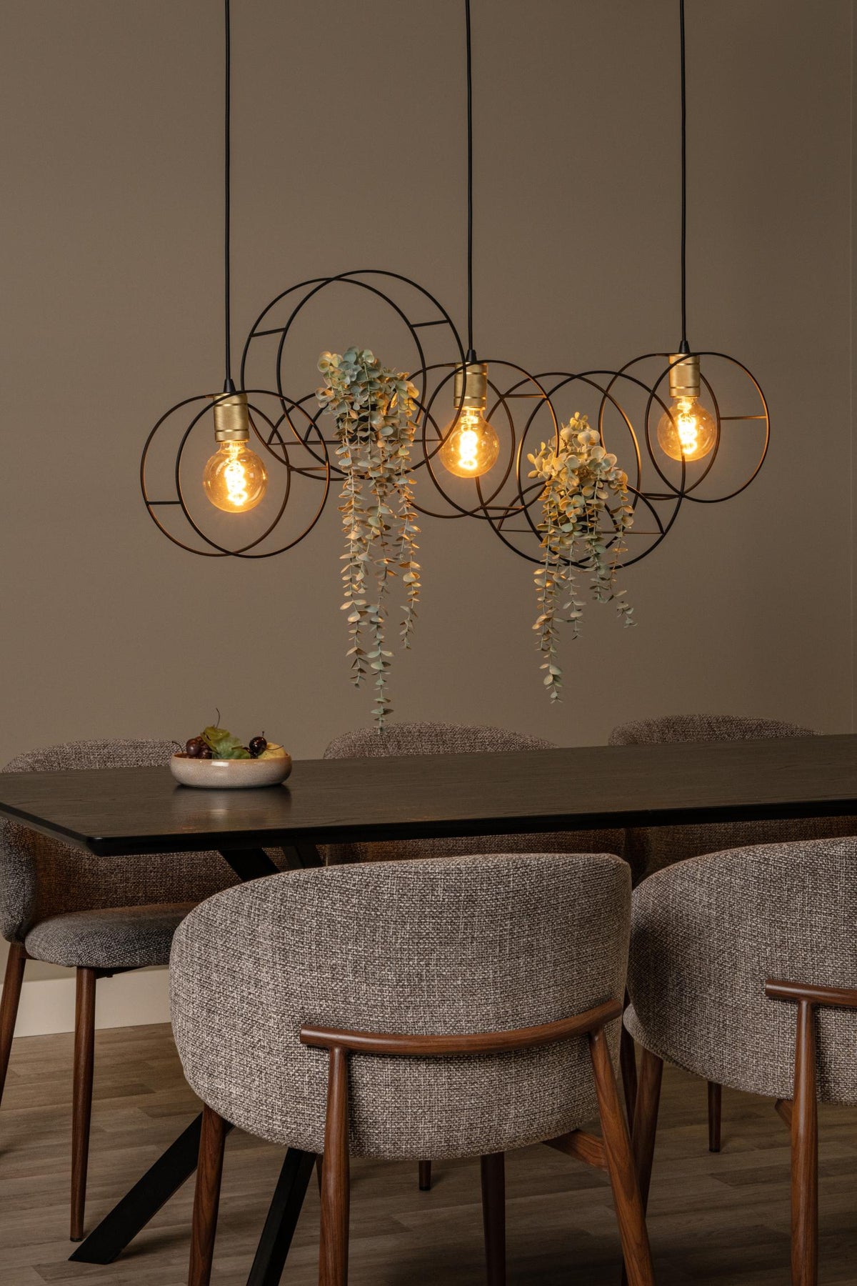 Lucide hanglamp CIRCLE - 3xE27 - Zwart