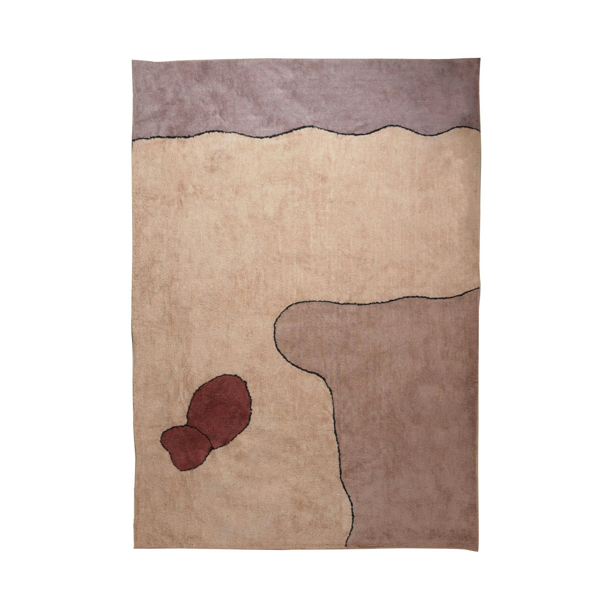 AMIRA - Tapis en coton rose 160x230cm
