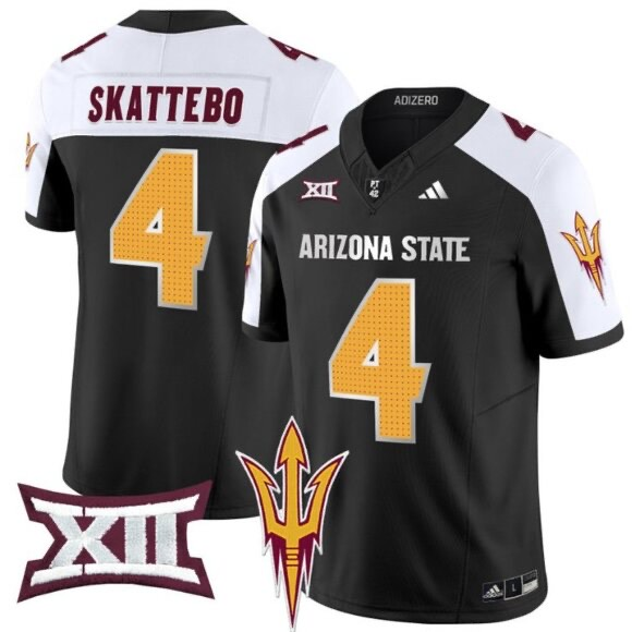 Arizona State #4 Cam Skattebo Adidas Vapor Limited Jersey - Black