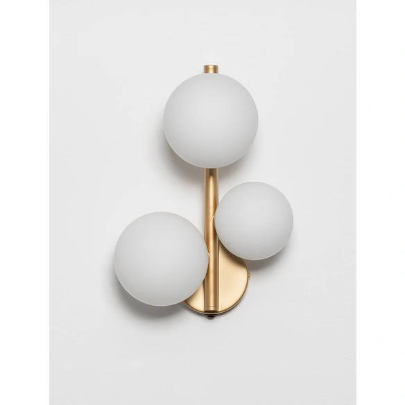 Wandleuchte »Odillia«, LED, 3-flammig, goldfarben/weiß
