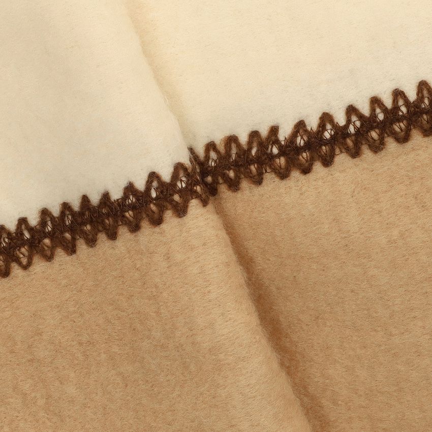 Manfield Beige sjaal met beige en bruine details