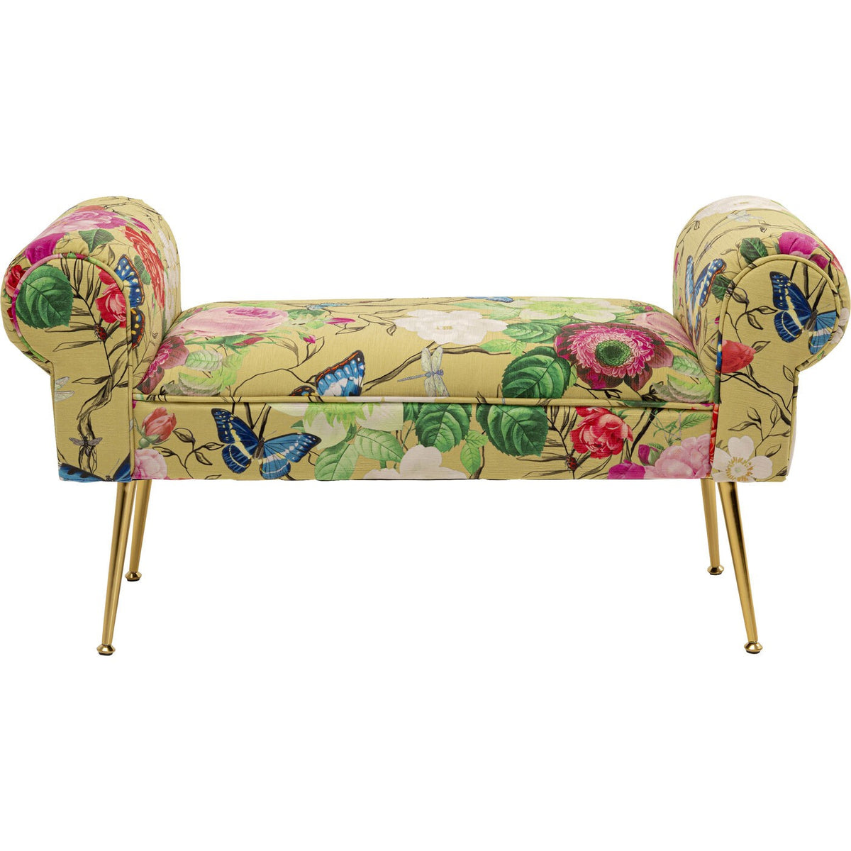 Kare Design Bank Wing Flower Fever geel