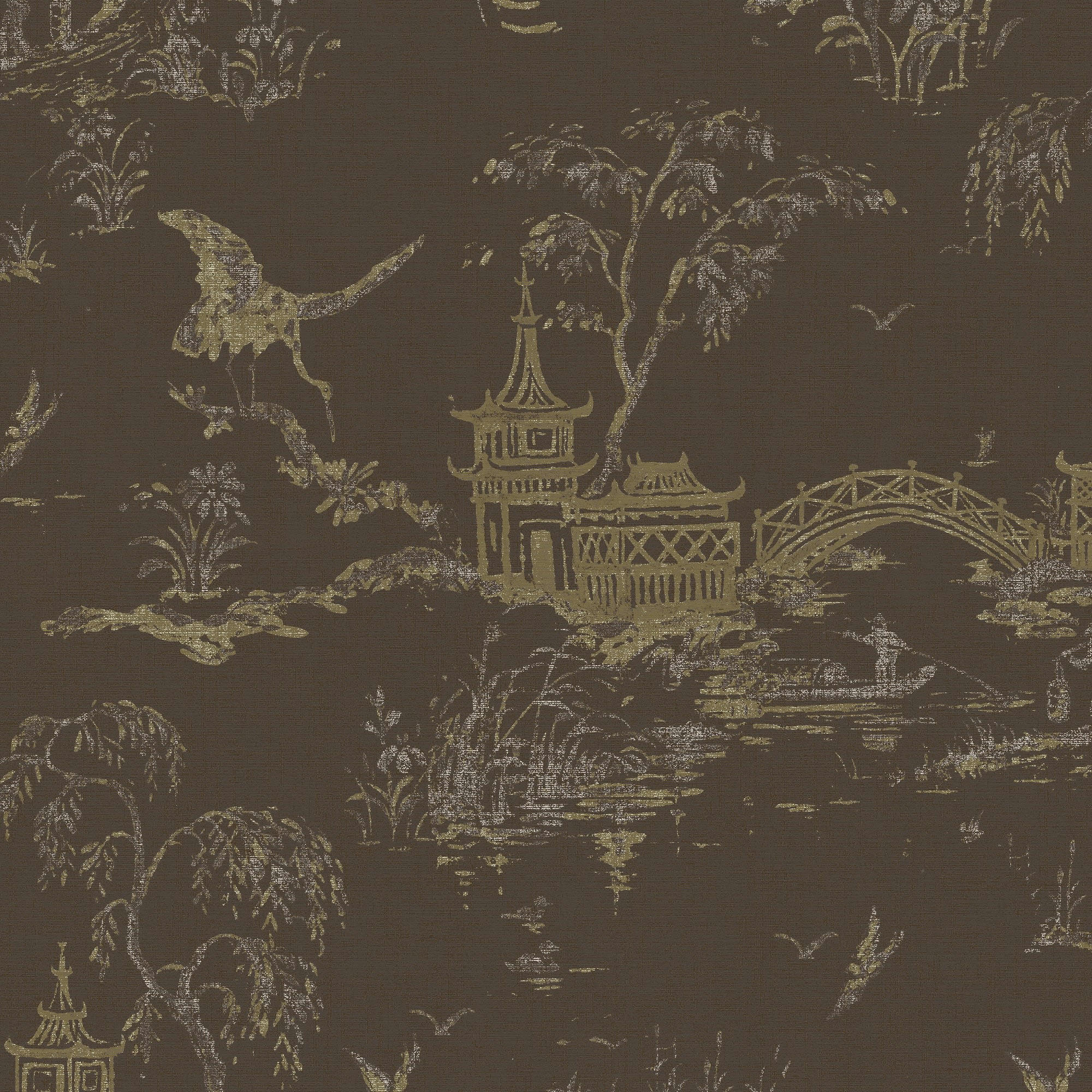 - papier peint gaia japon marron 1005x52cm