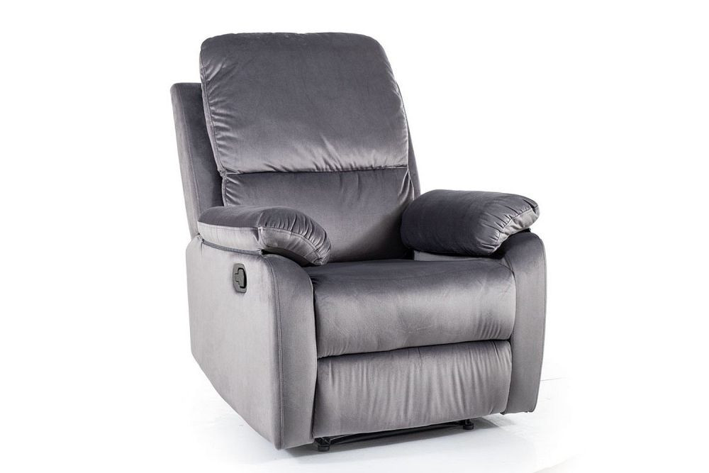 Fotel rozkładany SPENCER 1 VELVET szary