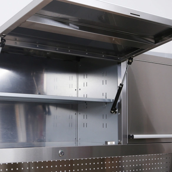 Werkstattwagen, BxHxT: 148 x 186 x 52 cm, silber, Metall