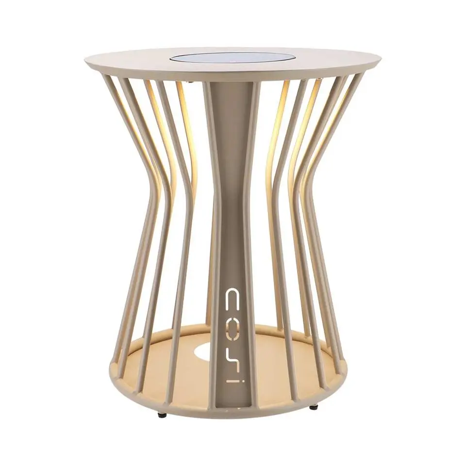 Cosilumia loungetafel met verlichting &Oslash; 52 x 60 cm - sandy beige