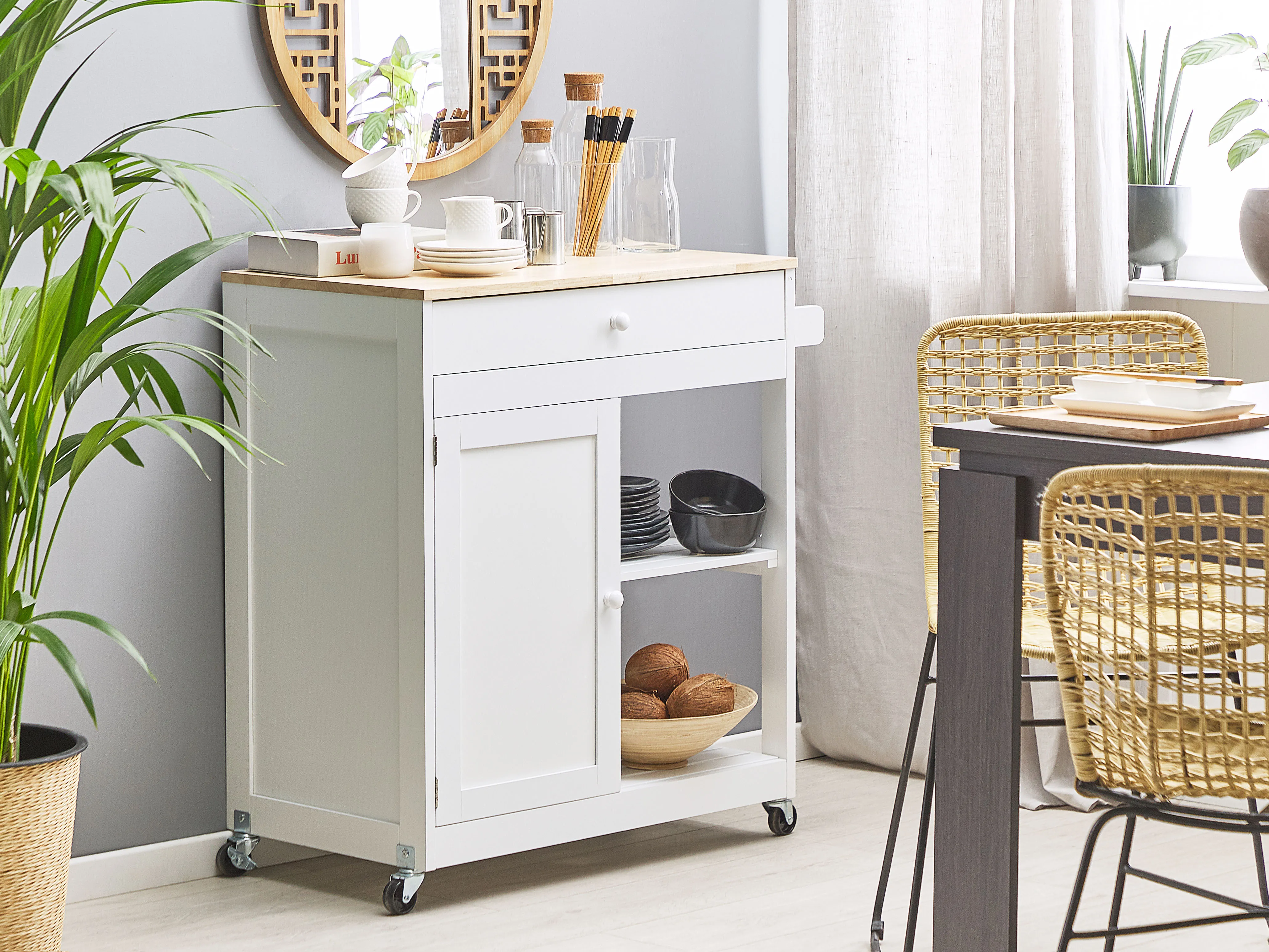 Kitchen Trolley TRAPANI White
