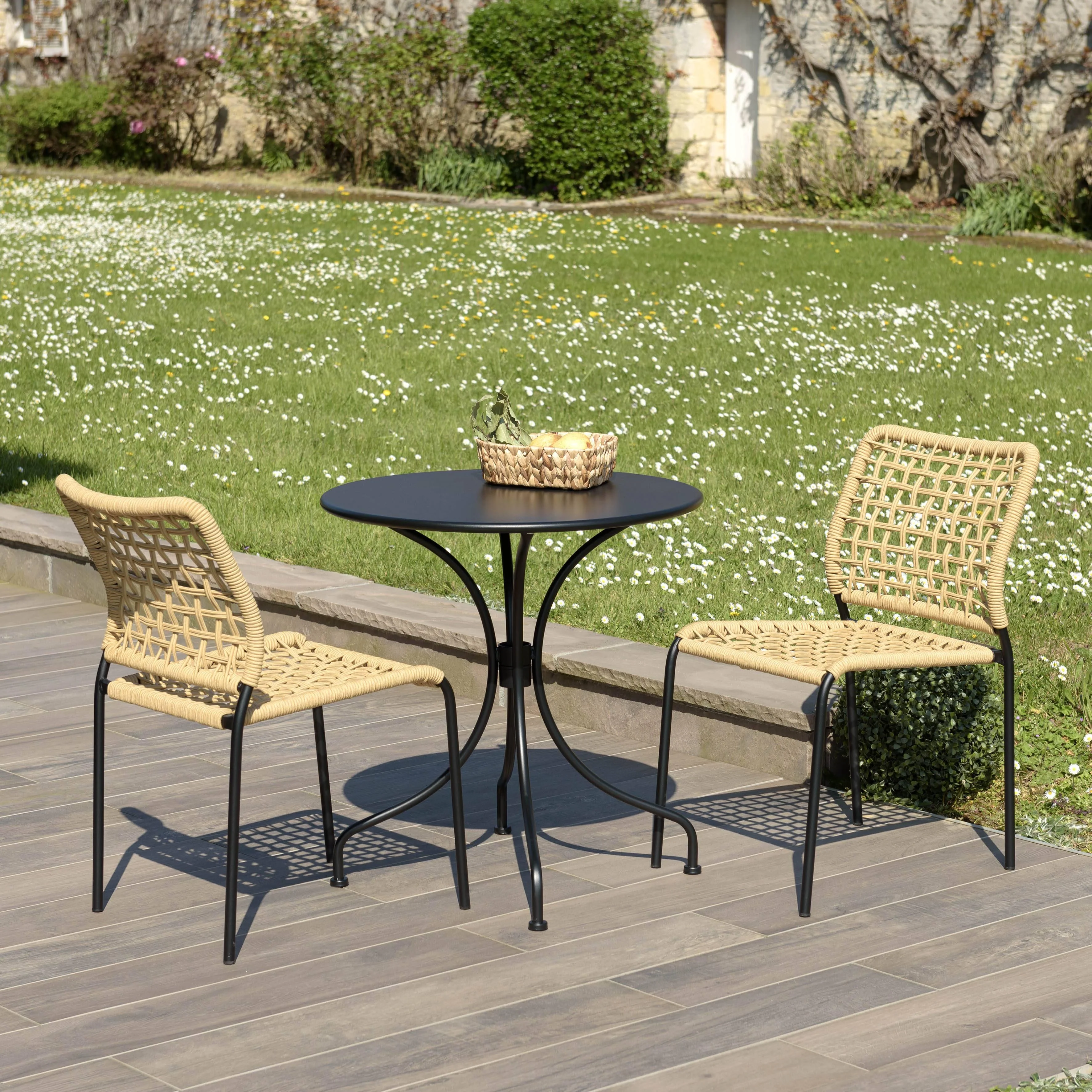 2-persoons tuinset Vianney rond