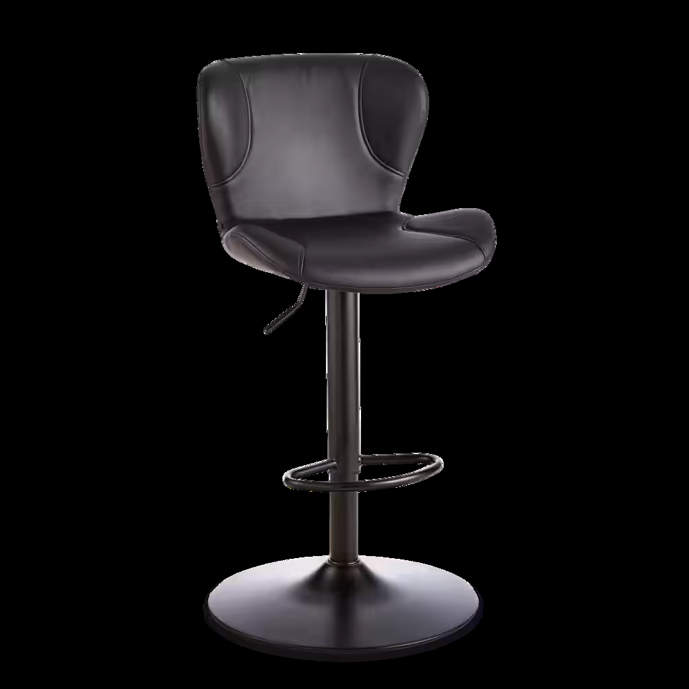 CANVAS Burnaby Gas-Lift Bar Stool, Black