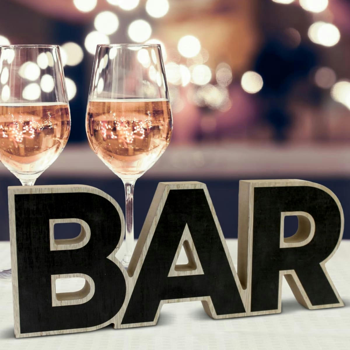 - Mot à poser décoratif en bois bar