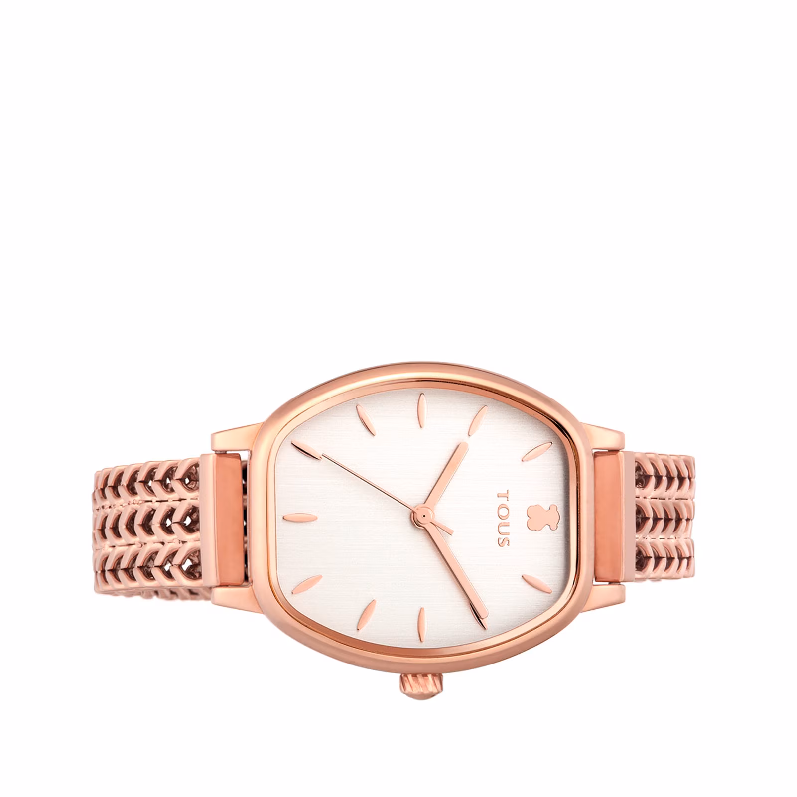 Reloj analógico Osier de acero IP rosado