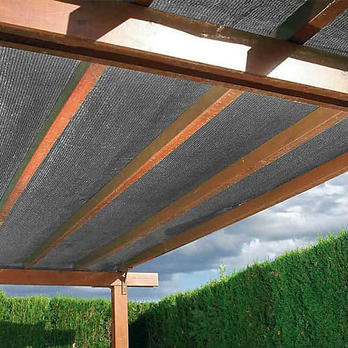 Brise-vue anthracite 240 g/m - 95% d'occultation, Long 10 m, Hauteur 1.20 m