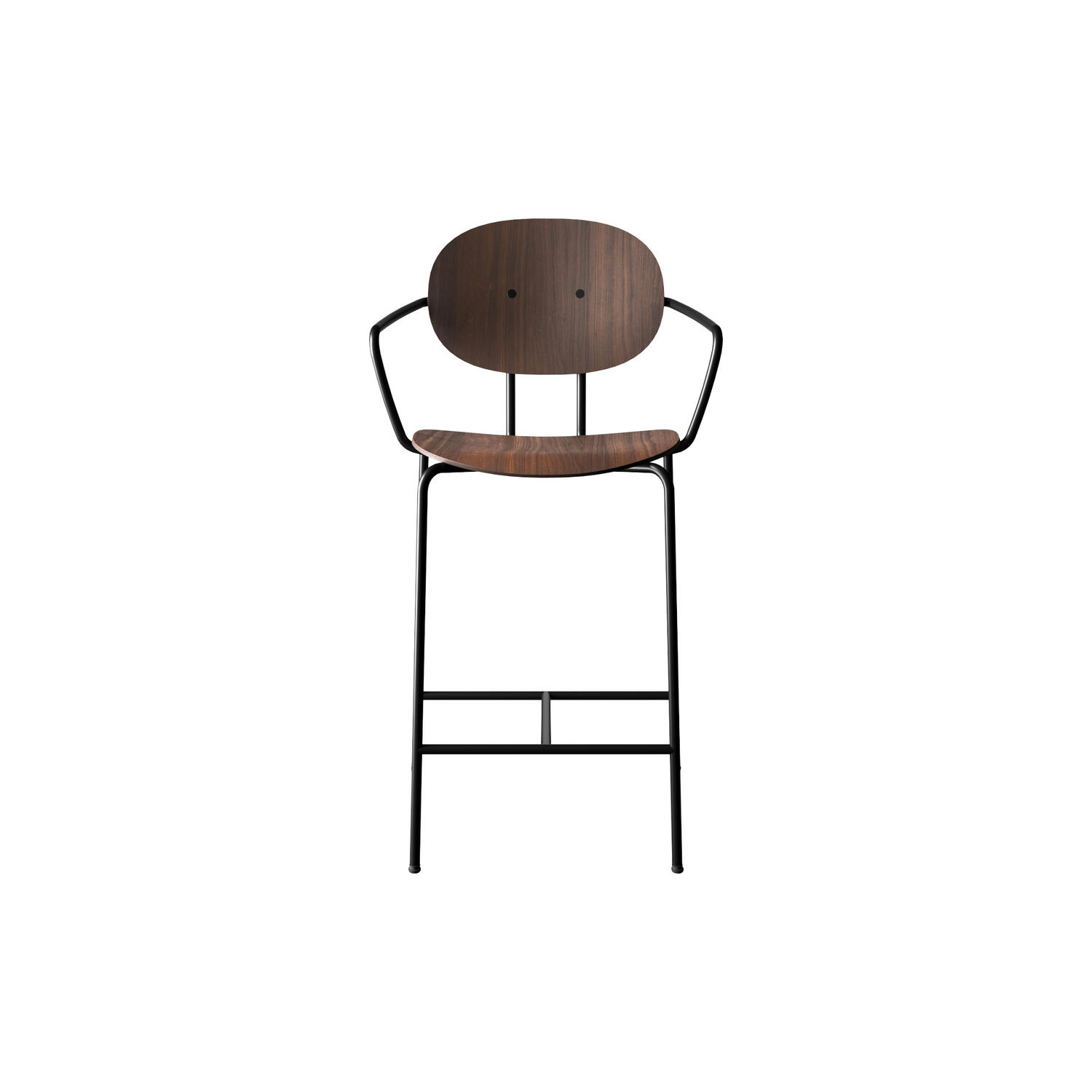 PIET HEIN Counter Chair with Arms, olieret valnød
