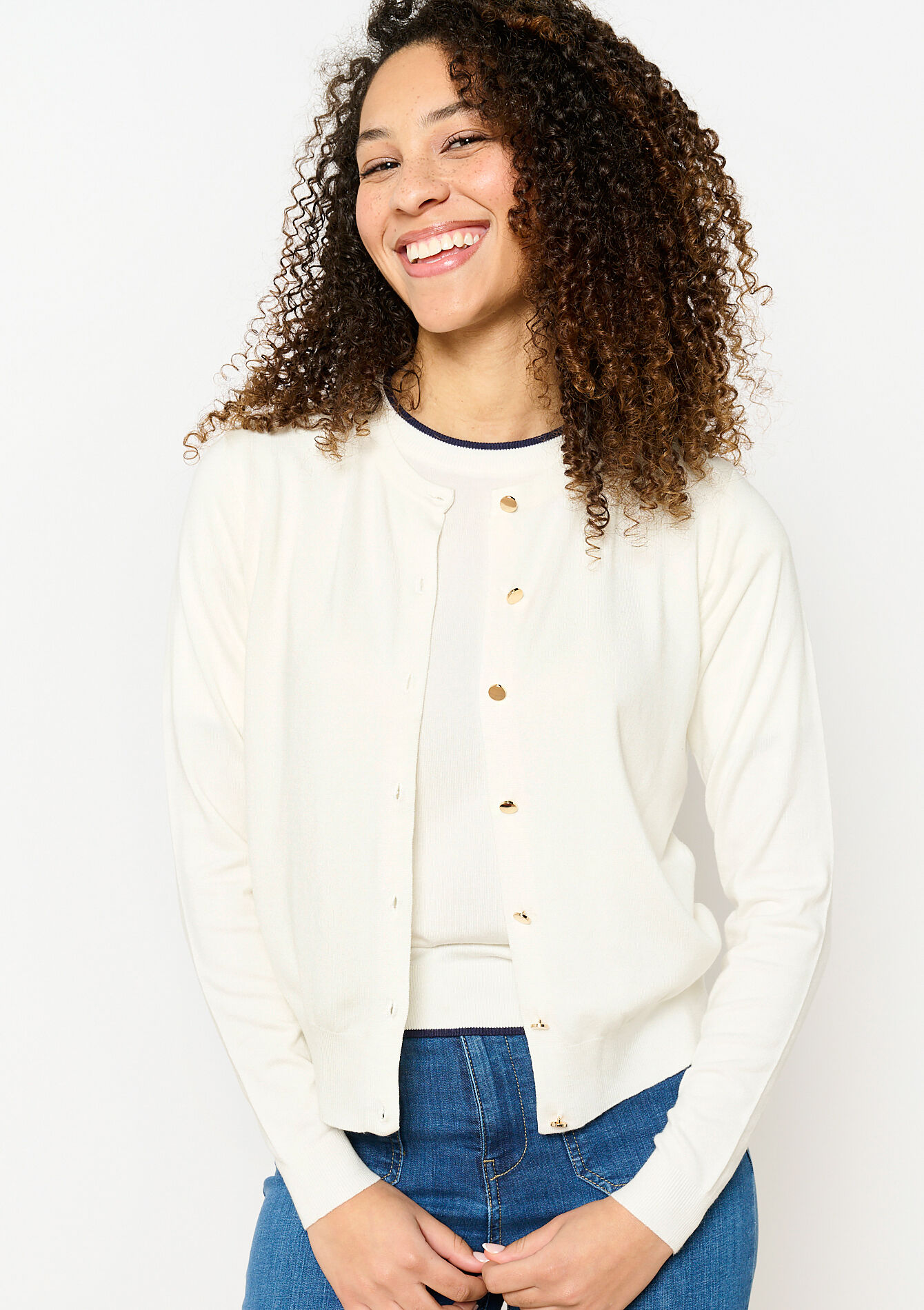 Cardigan met ronde hals