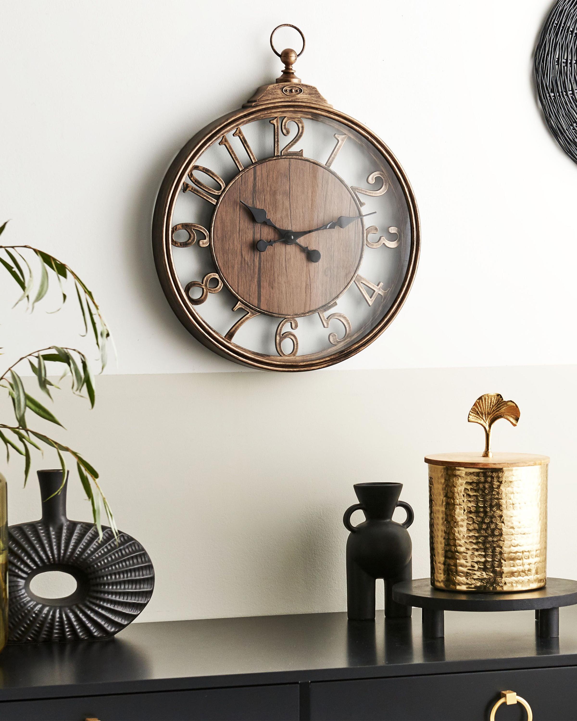 Wall Clock ALCOBA 40 cm Brown