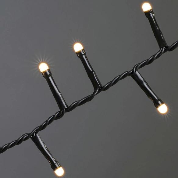 LED-Lichterkette, schwarz, Kabellänge: 18,18 m