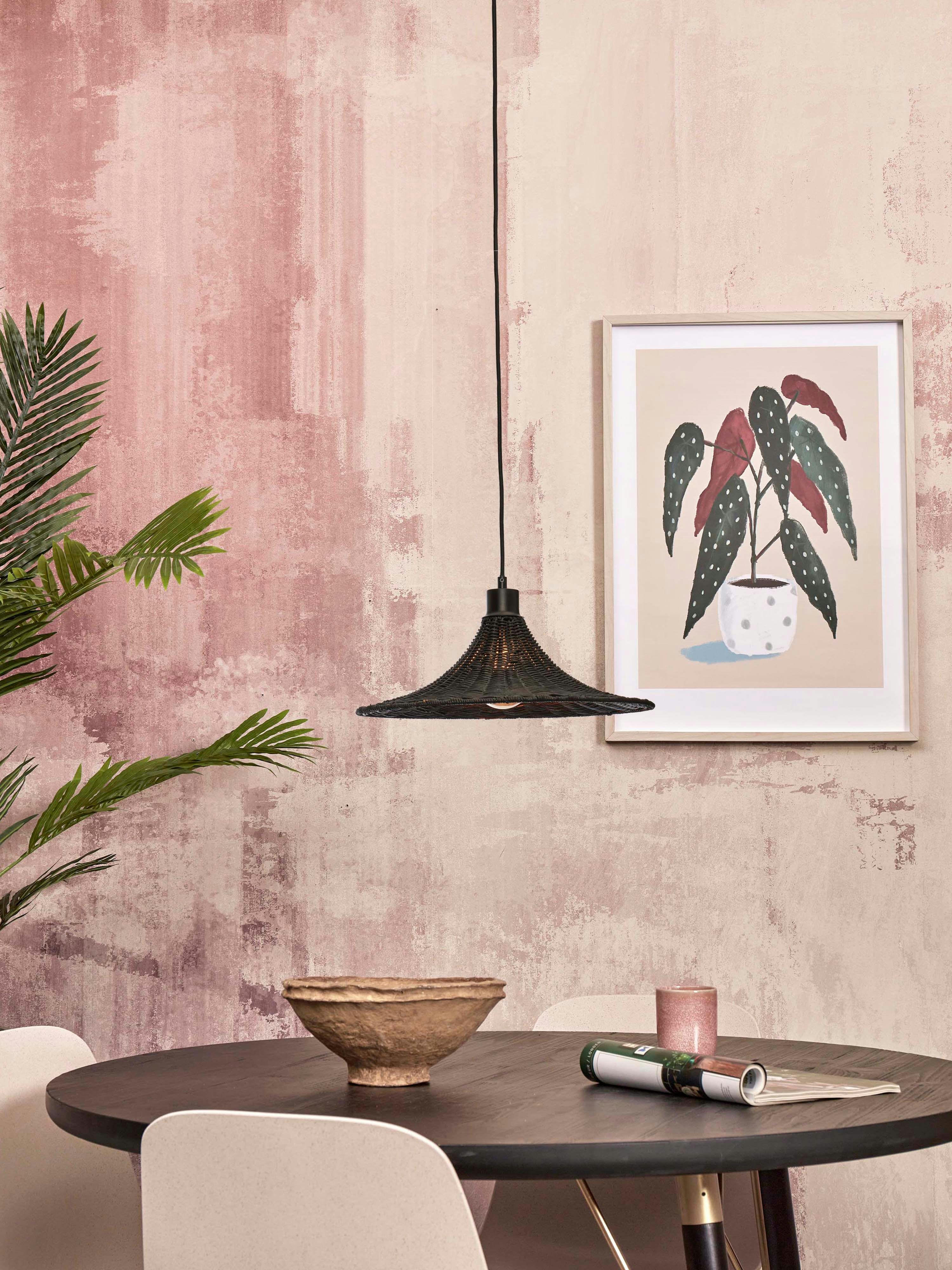 BORABORA - Suspension bambou  noir, h. 12cm