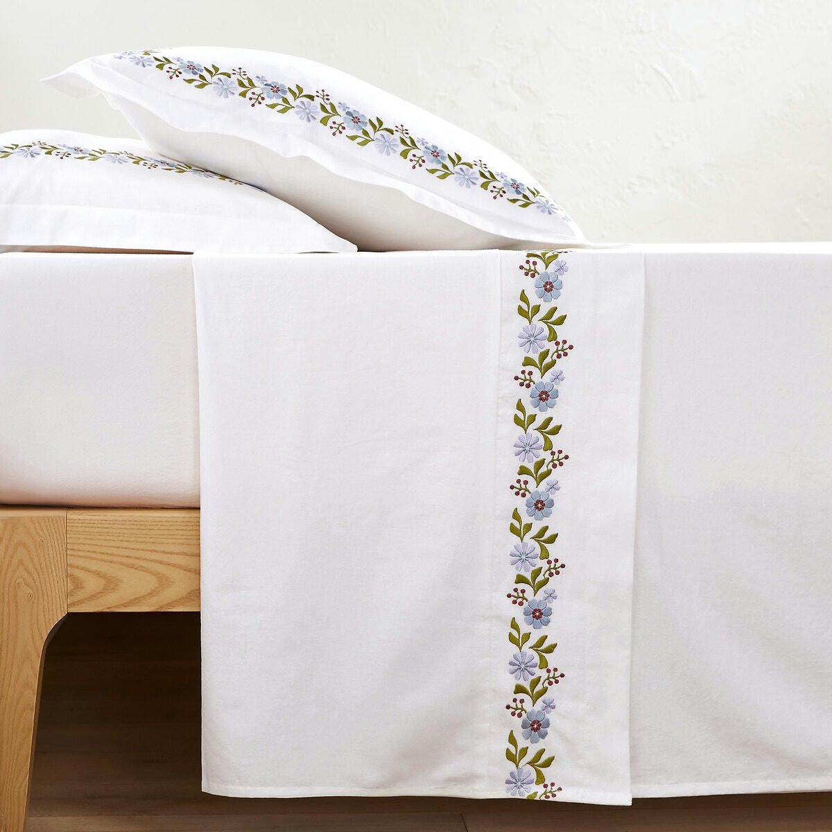 Drap plat coton lavé, Leland