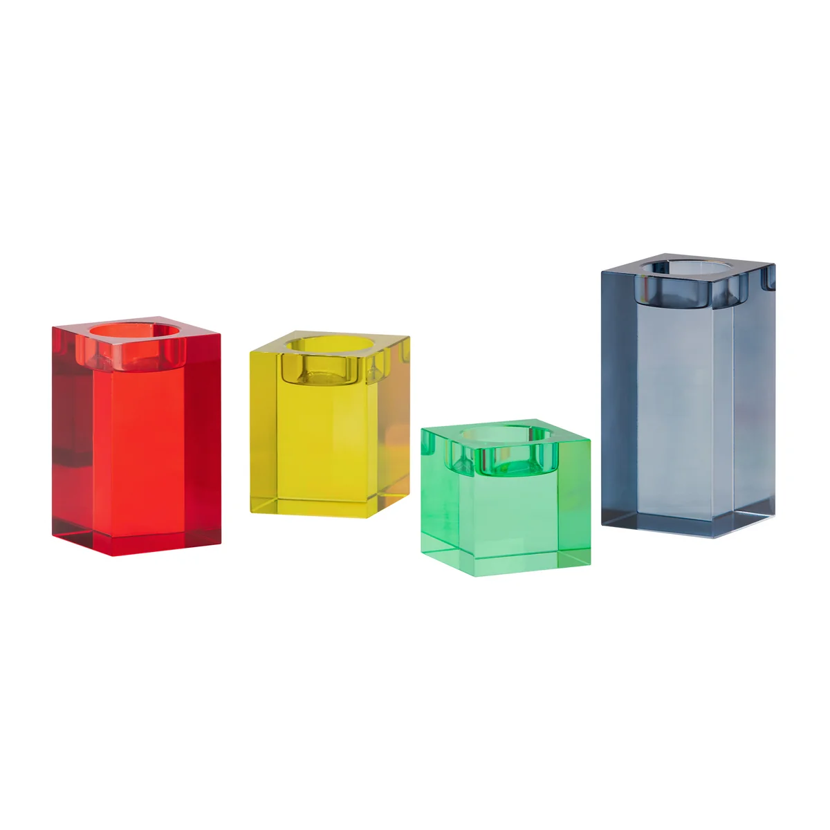 Remember - Glasblock-Kerzenhalter, Vela (4er-Set)