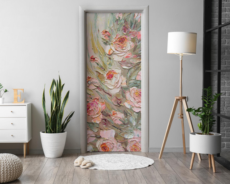 Naklejka na drzwi Różany bukiet 75x205 cm Fototapeta
