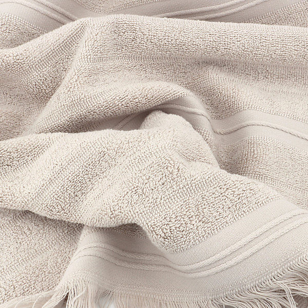 Drap de douche 70x140 cm NATURAL STRIPES blanc crème