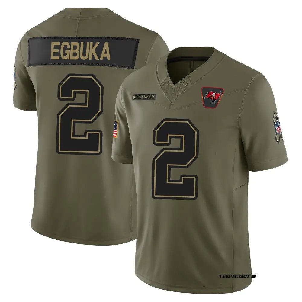 Emeka Egbuka Tampa Bay Buccaneers Nike 2025 Salute to Service Limited Jersey - Olive
