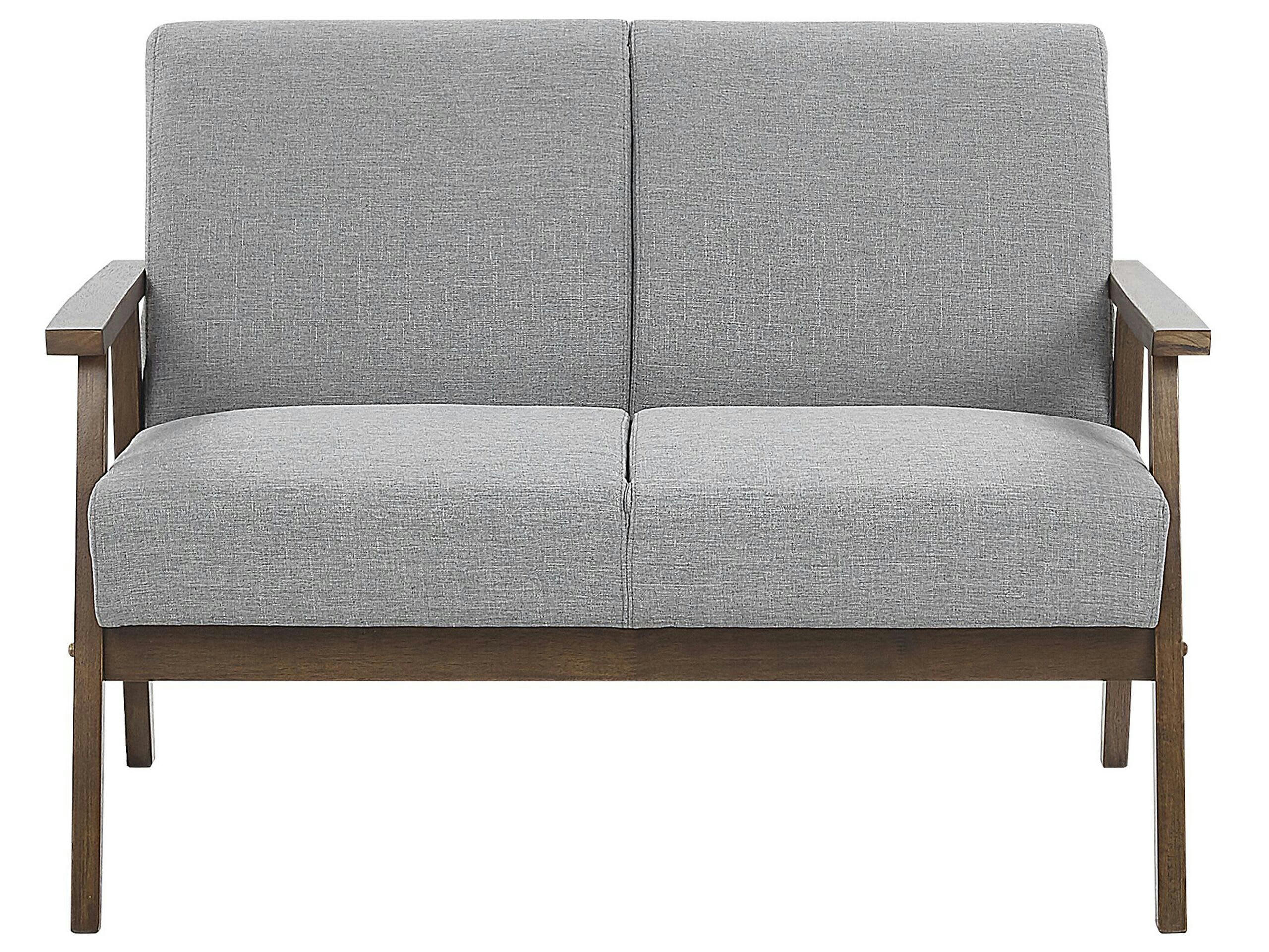 ASNES - Canapé 2 places 2 personnes en polyester gris