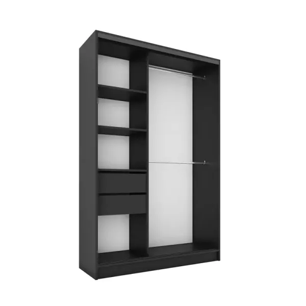 Szafa przesuwna z lustrem i lamelami 120 cm LAMEL 3D Artisan