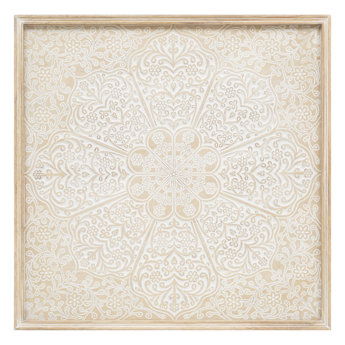 Wall decoration"Timea" Hevea and wood, 60x60 cm