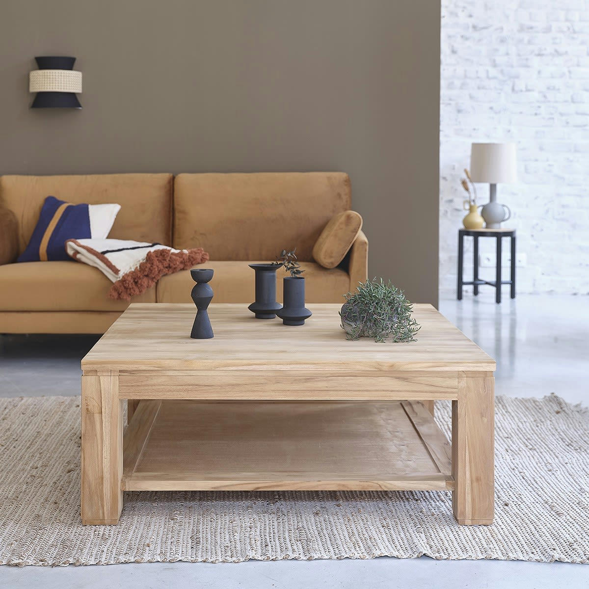 BOSTON - Table basse en teck massif