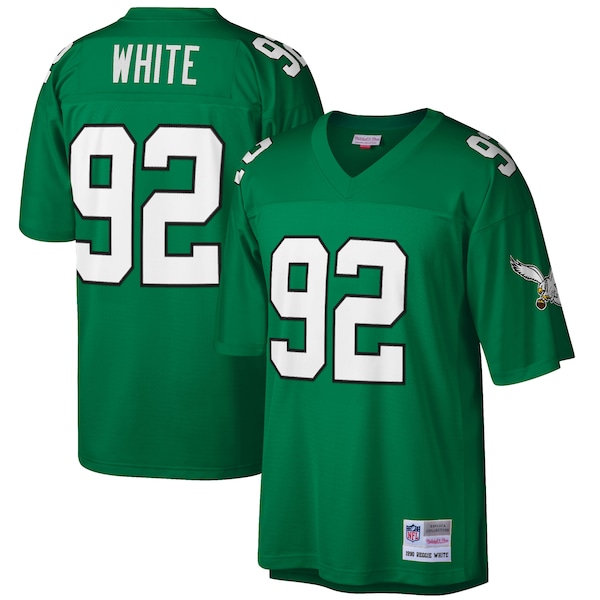Reggie White Philadelphia Eagles Big & Tall 1990 Retired Player Replica Jersey - Kelly Green