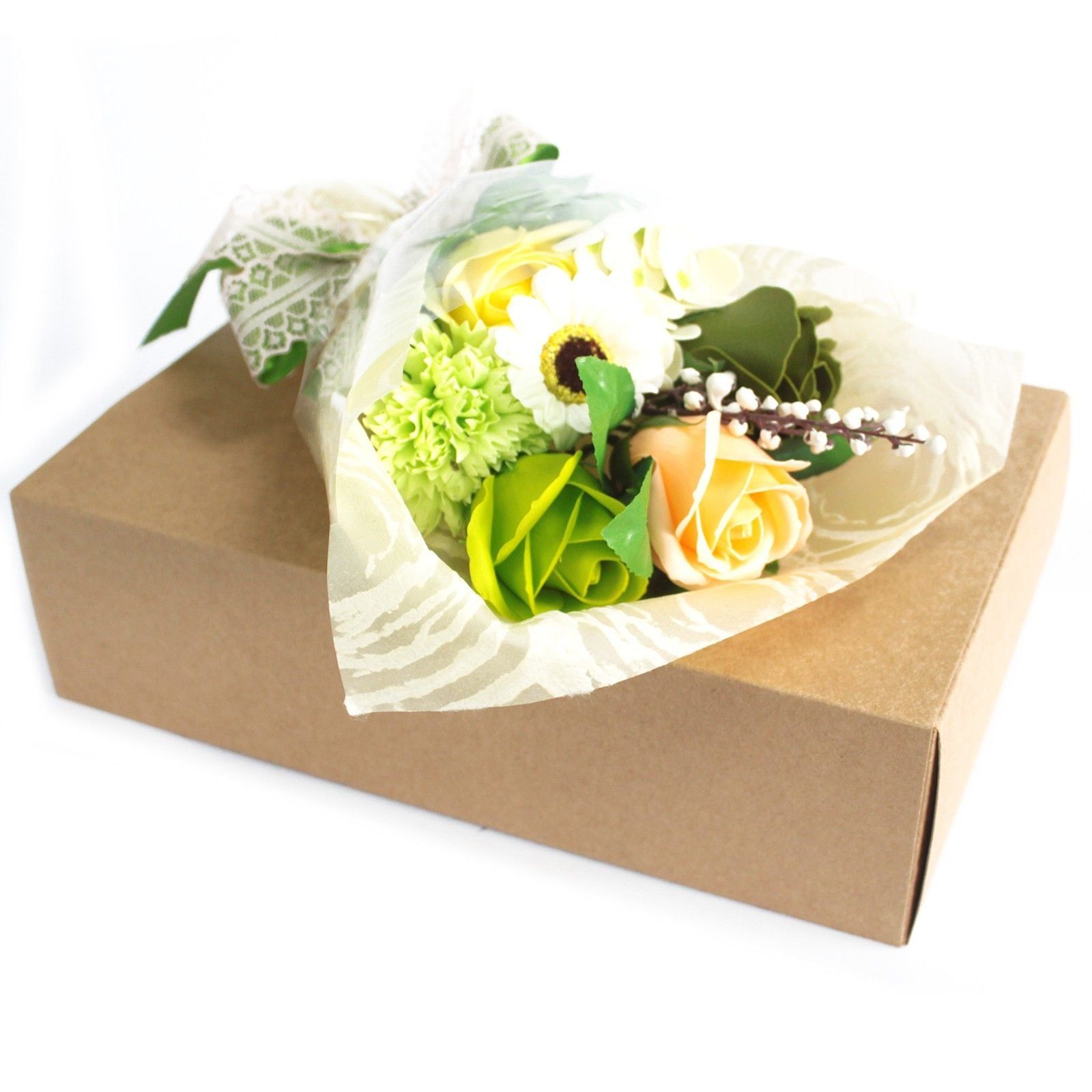 Serenityy Serenityy Boxed Hand Soap Flower Bouquet - Greens