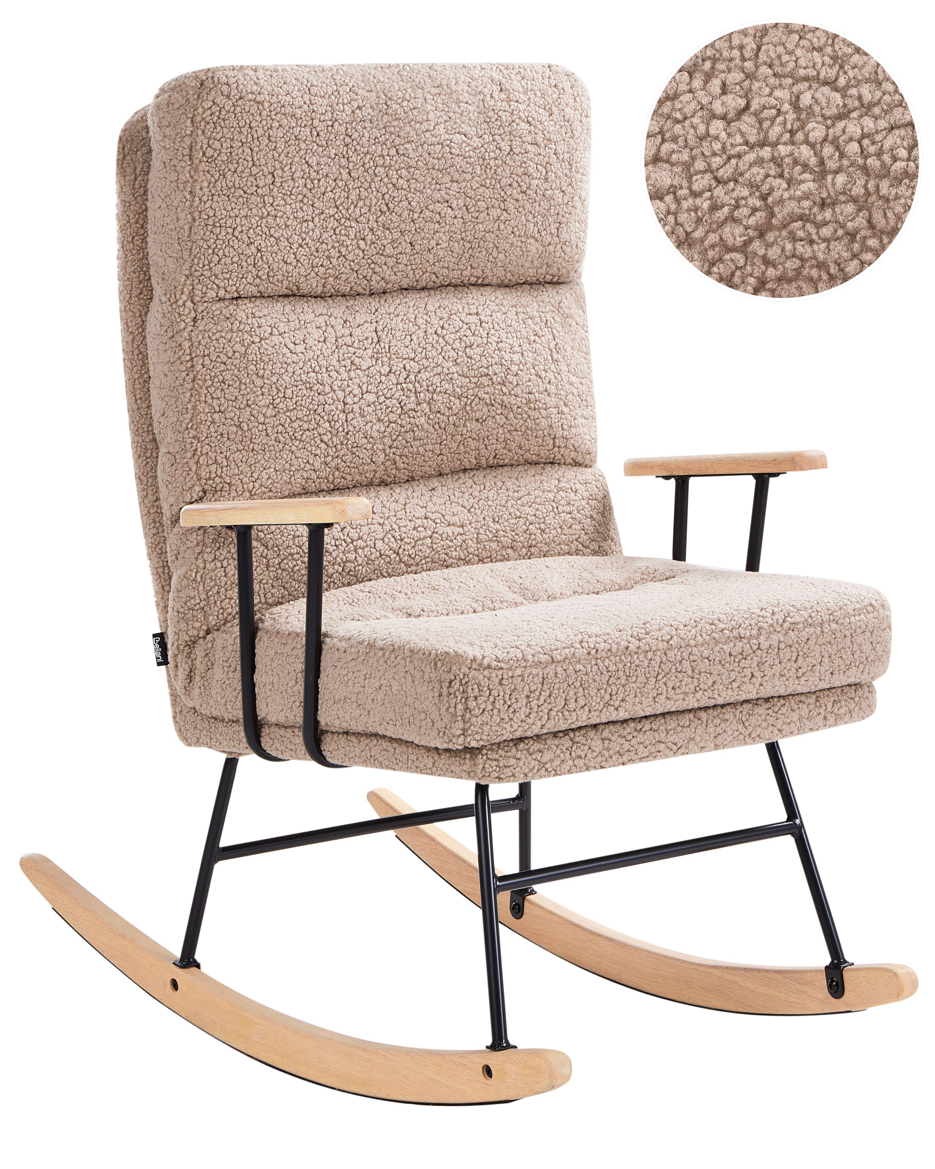 Rocking Chair ESKELIN Reclining Boucle Beige