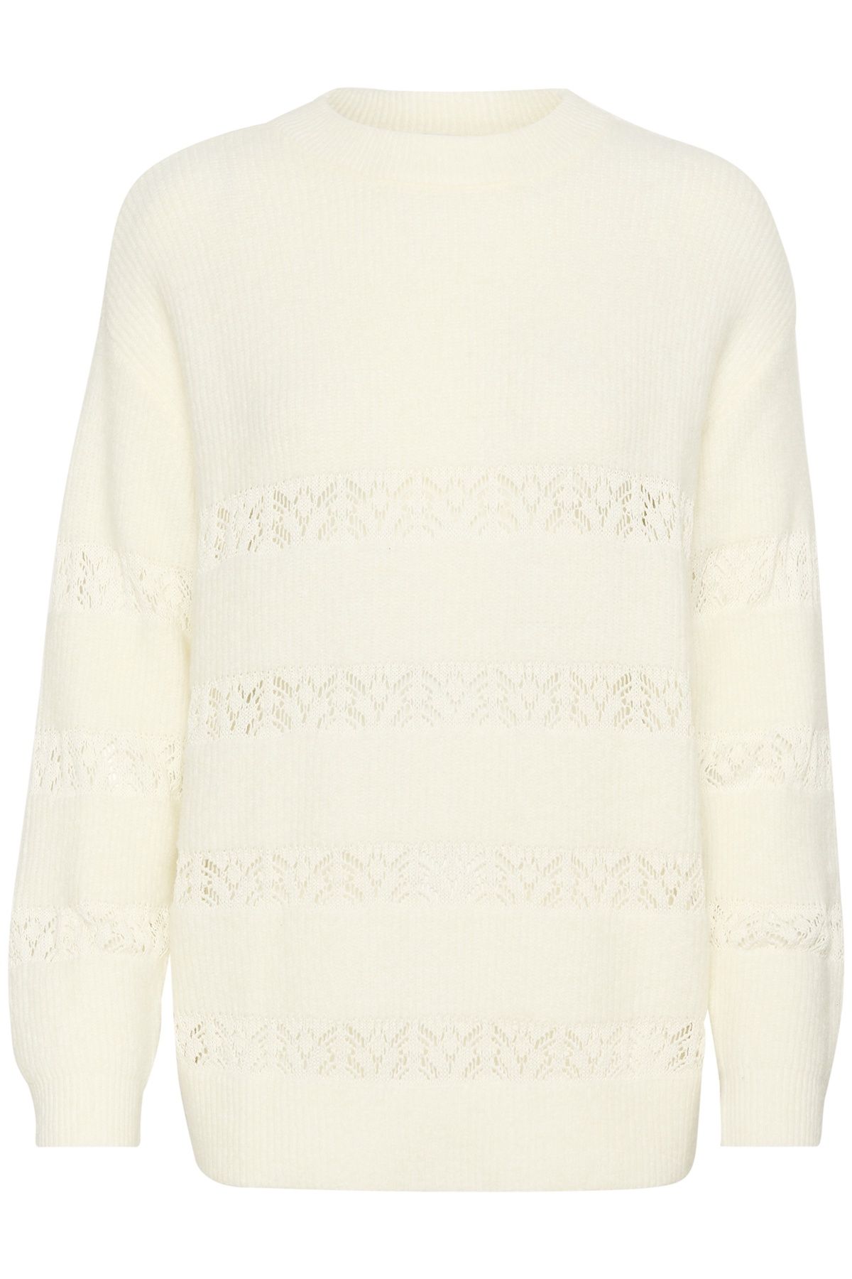 Saint Tropez IngelaSZ Lace And Rib Knit Pullover