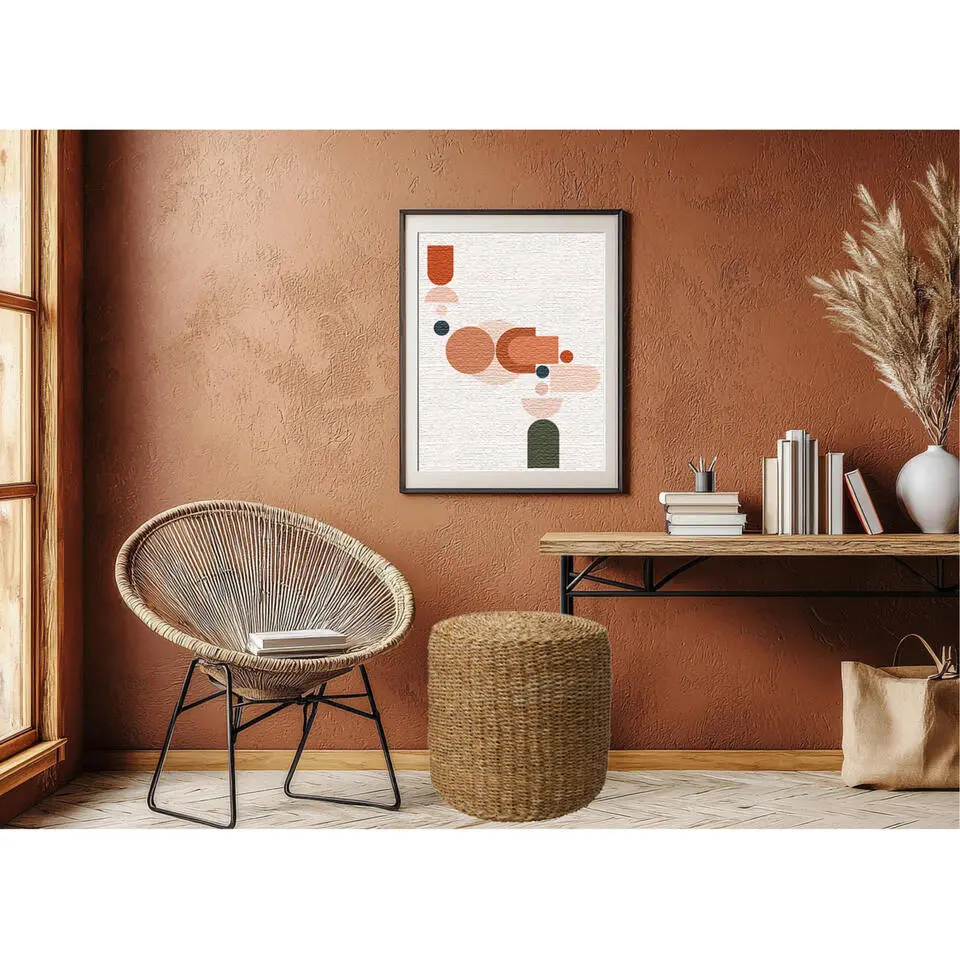 Home & Styiling Poef Nature - rond - zeegras - D40 x H40 cm