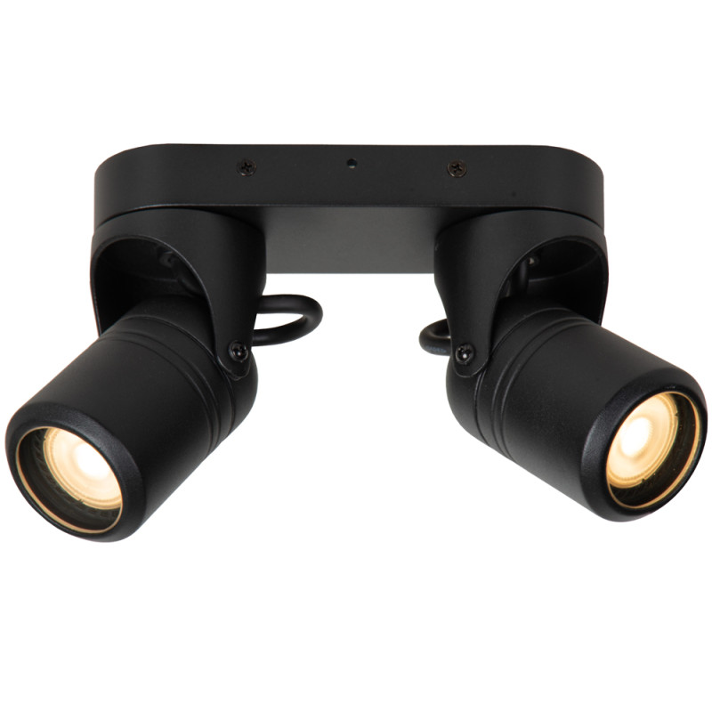 Spot extérieur Niort noir GU10 2 x 6 W LUCIDE