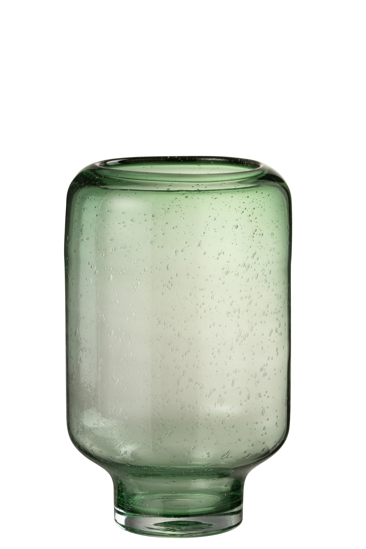 J-Line vaas Nora Op Voet Rond - glas - lichtgroen - large - Ø 22 cm