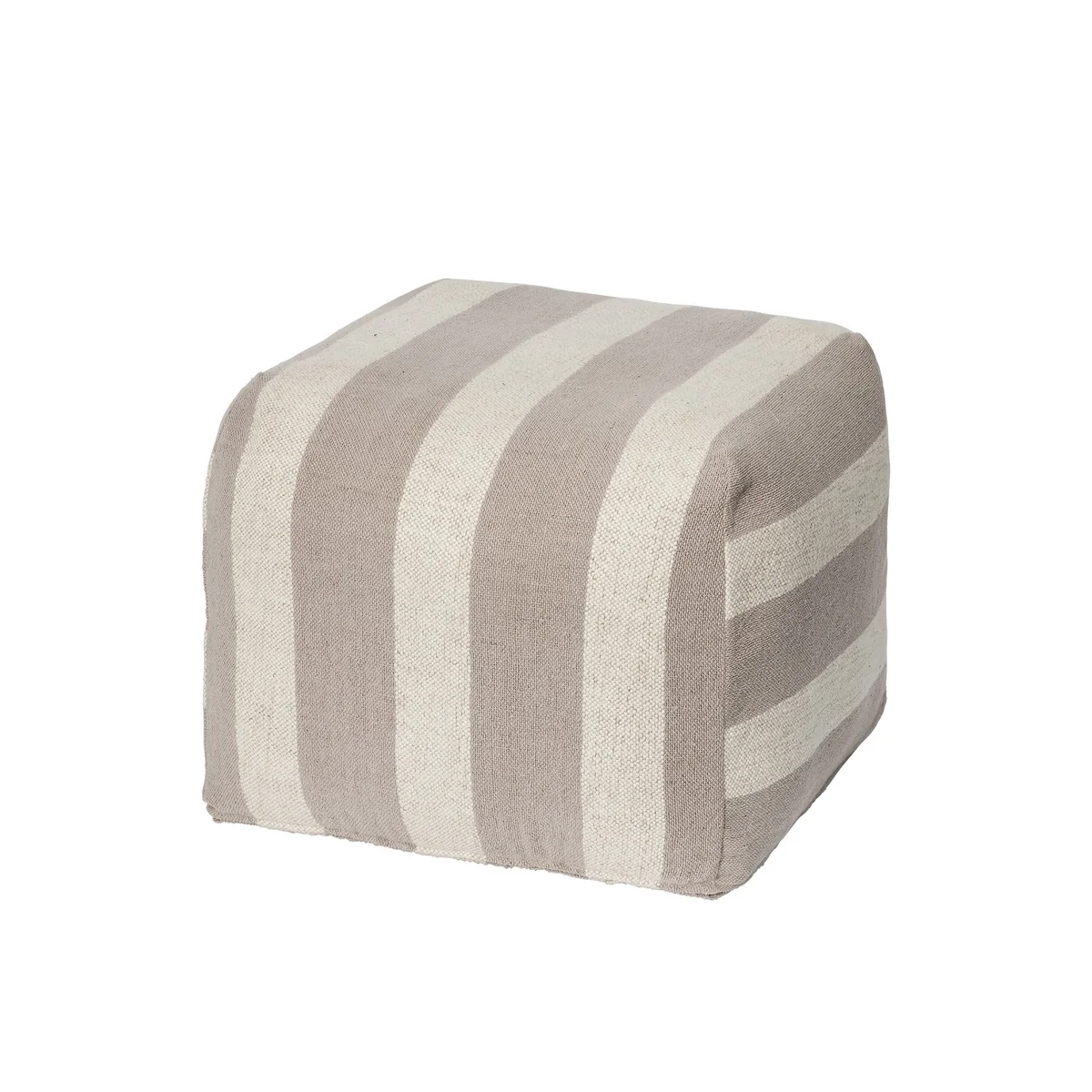 Broste Copenhagen - Sigrid Pouf, hellgrau / beige