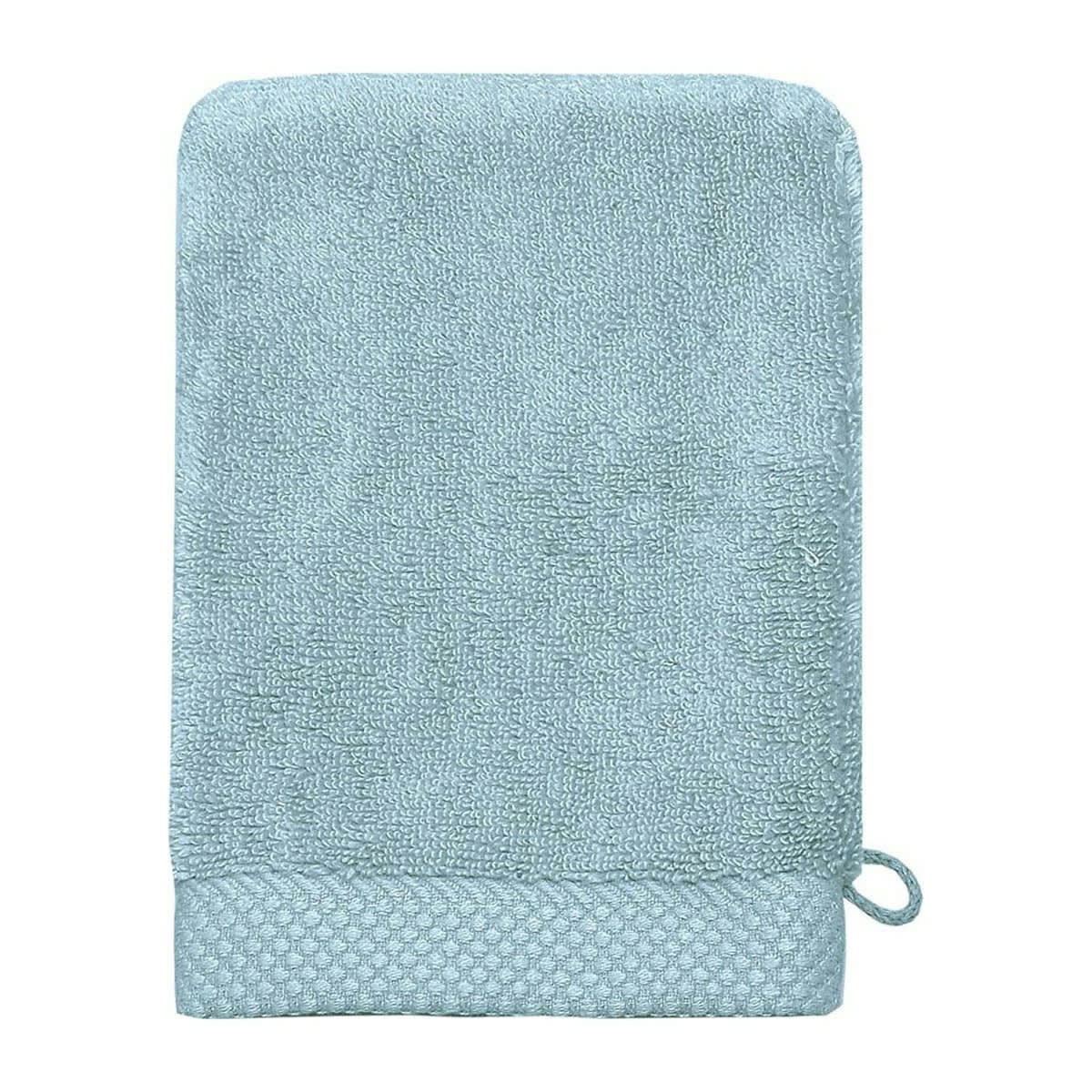 SENSOFT - 3 gants de toilette zéro twist 560gr/m²  bleu arctic 16x22 cm