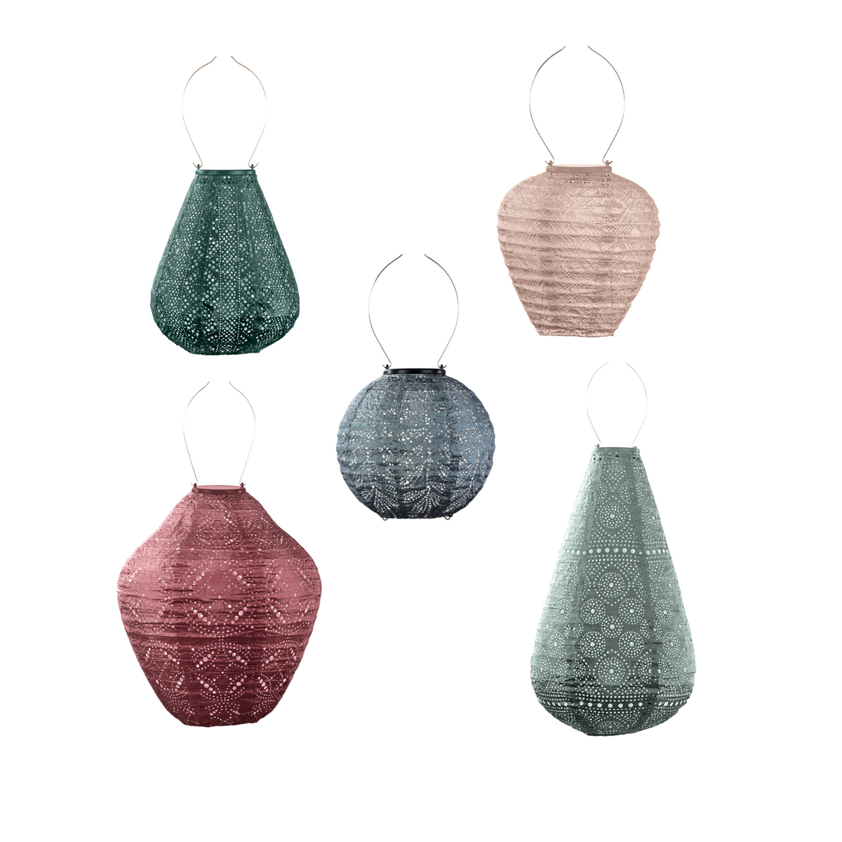 Lumiz solar lampion - botanico set - 5 stuks