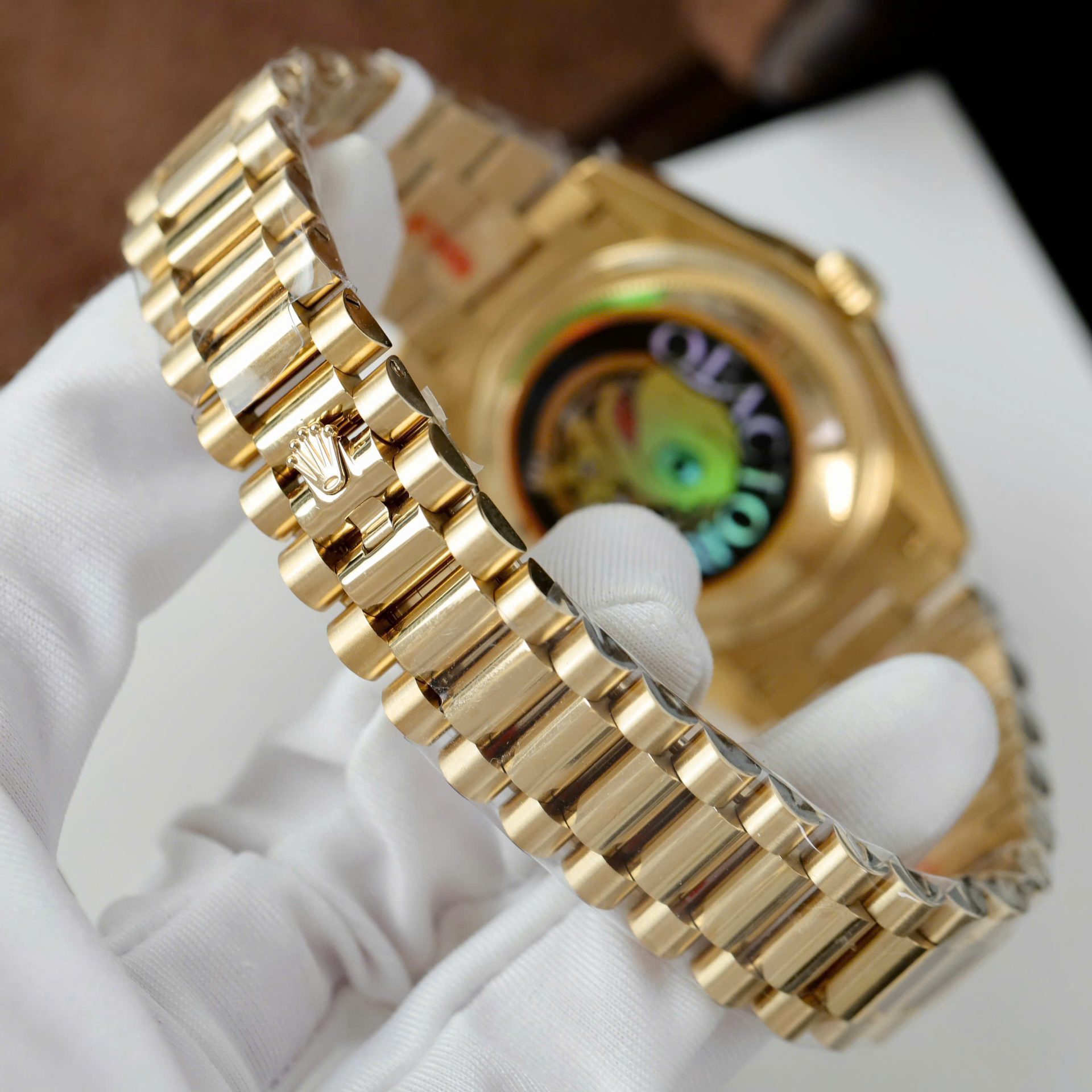 Rolex Day-Date YG Plated Diamond Dial 36mm Super Clone