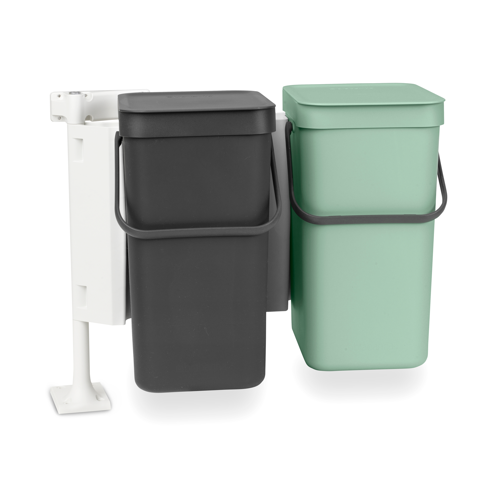 Brabantia Sort & Go Inbouwemmer, 2 x 12 liter - Jade Green/Grey