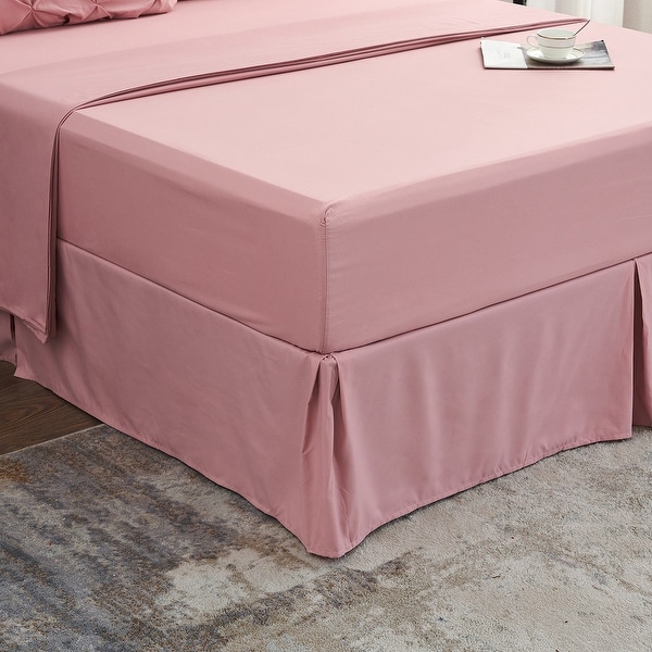 8 Piece Pintuck Comforter Set with Sheets