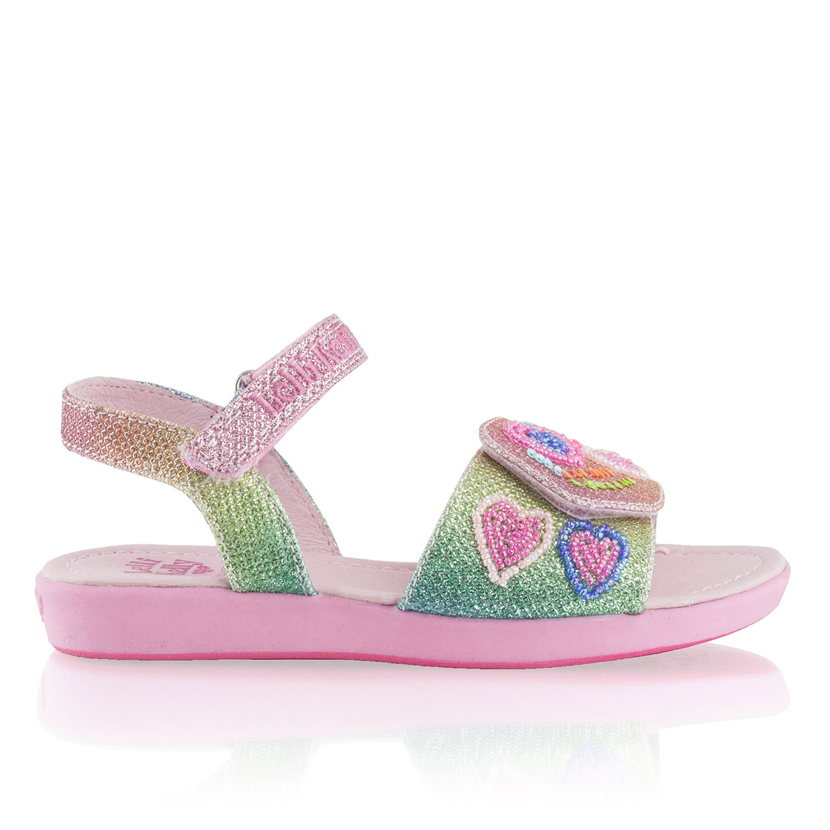 Russell & Bromley LK R HEART Heart Trim Velcro Sandal