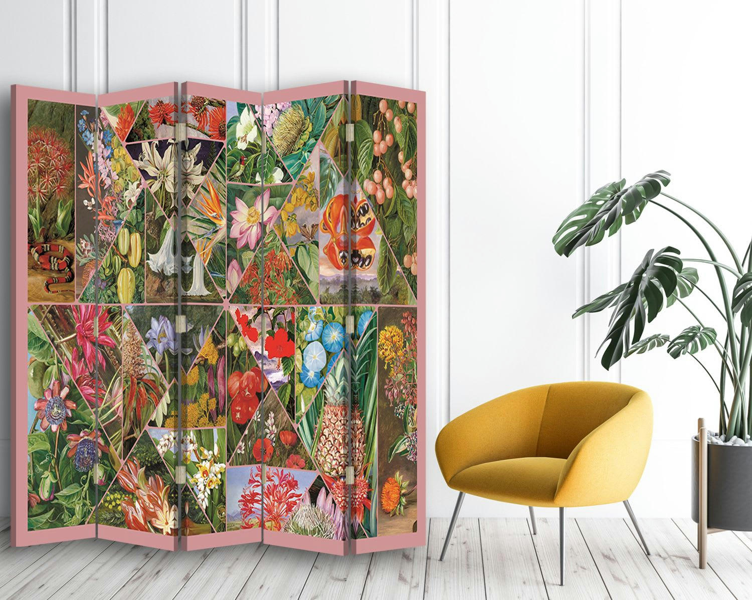 - Paravent Marianne North - Maria Rita Minelli cm 180x170 (5 volets)