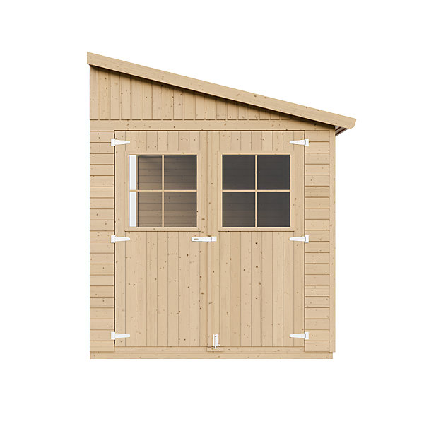 Abri de Jardin en Bois (sans paroi latérale) AVEC LES PLANCHERS IMPRéGNé - 6 m2 M339 M339G - Timbela
