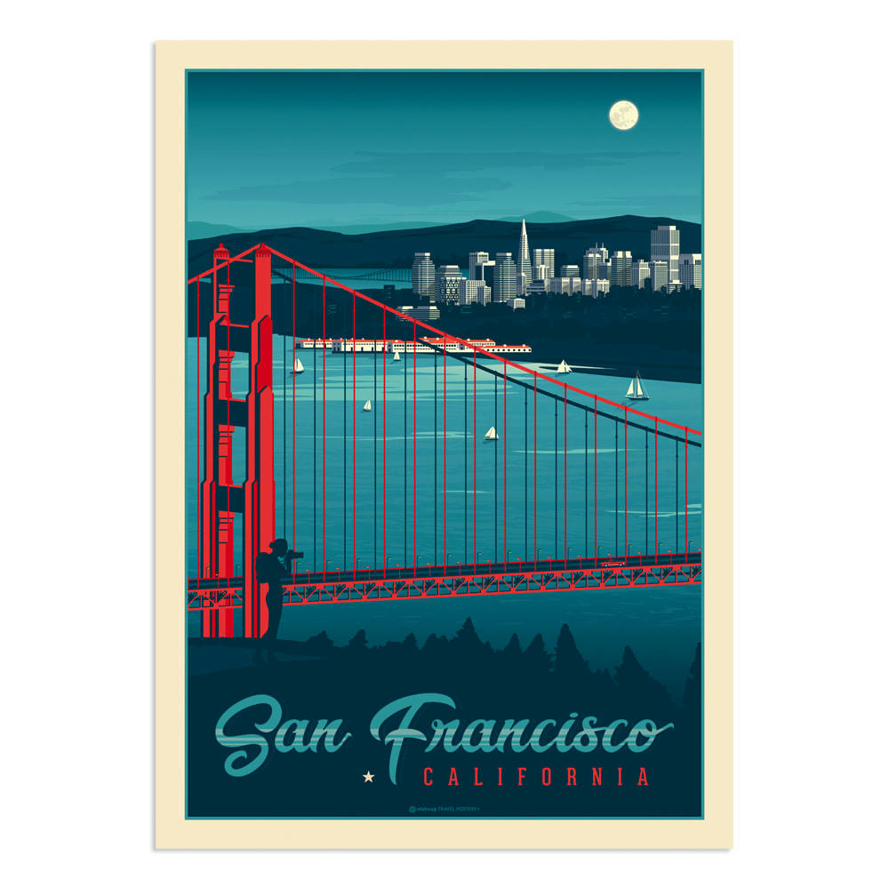- Affiche San Francisco by night  21x29,7 cm