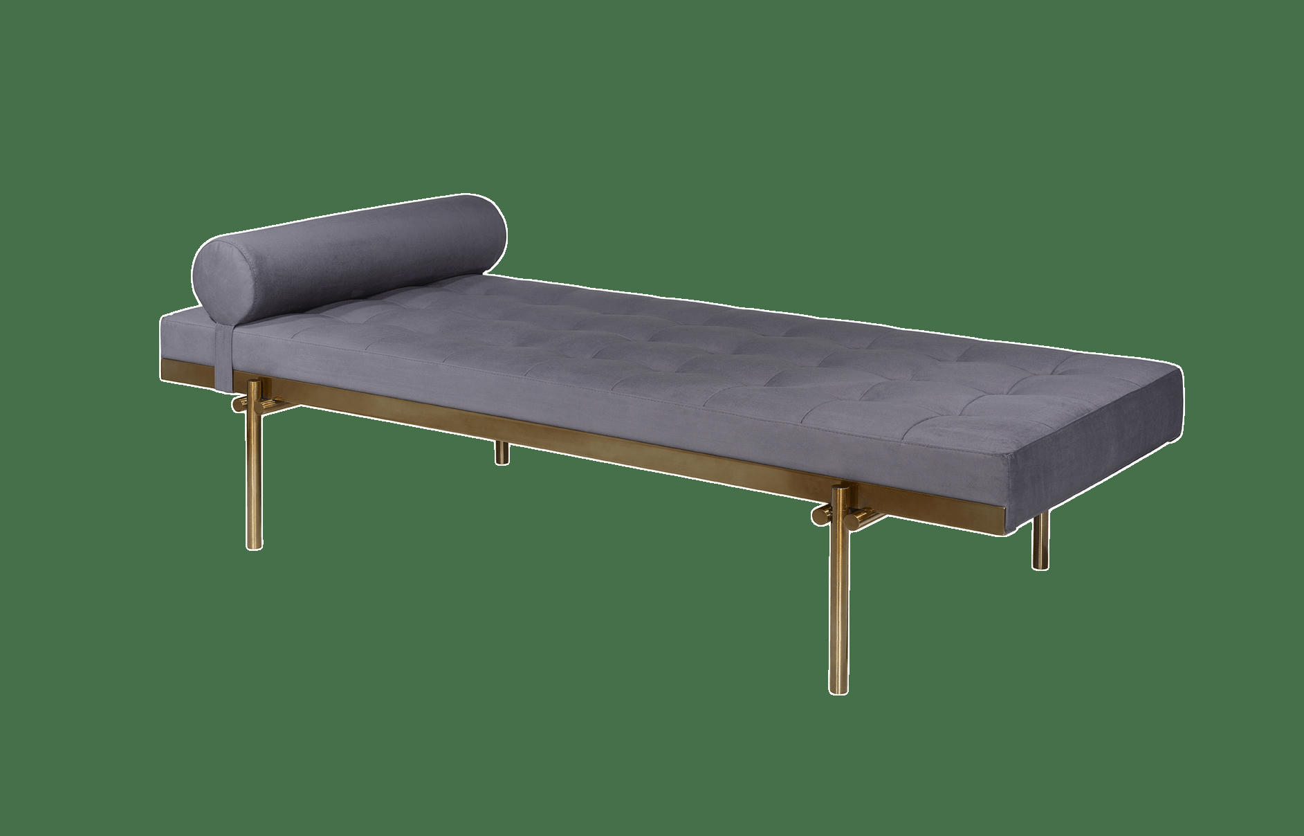 NICOLE - Banc en métal bronze et cuir synthétique violet