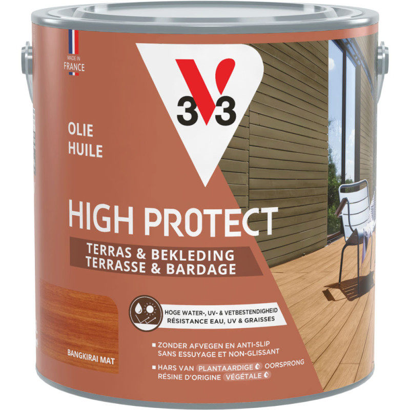 Huile pour bois de terrasse High Protect bangkirai 2,5 L V33